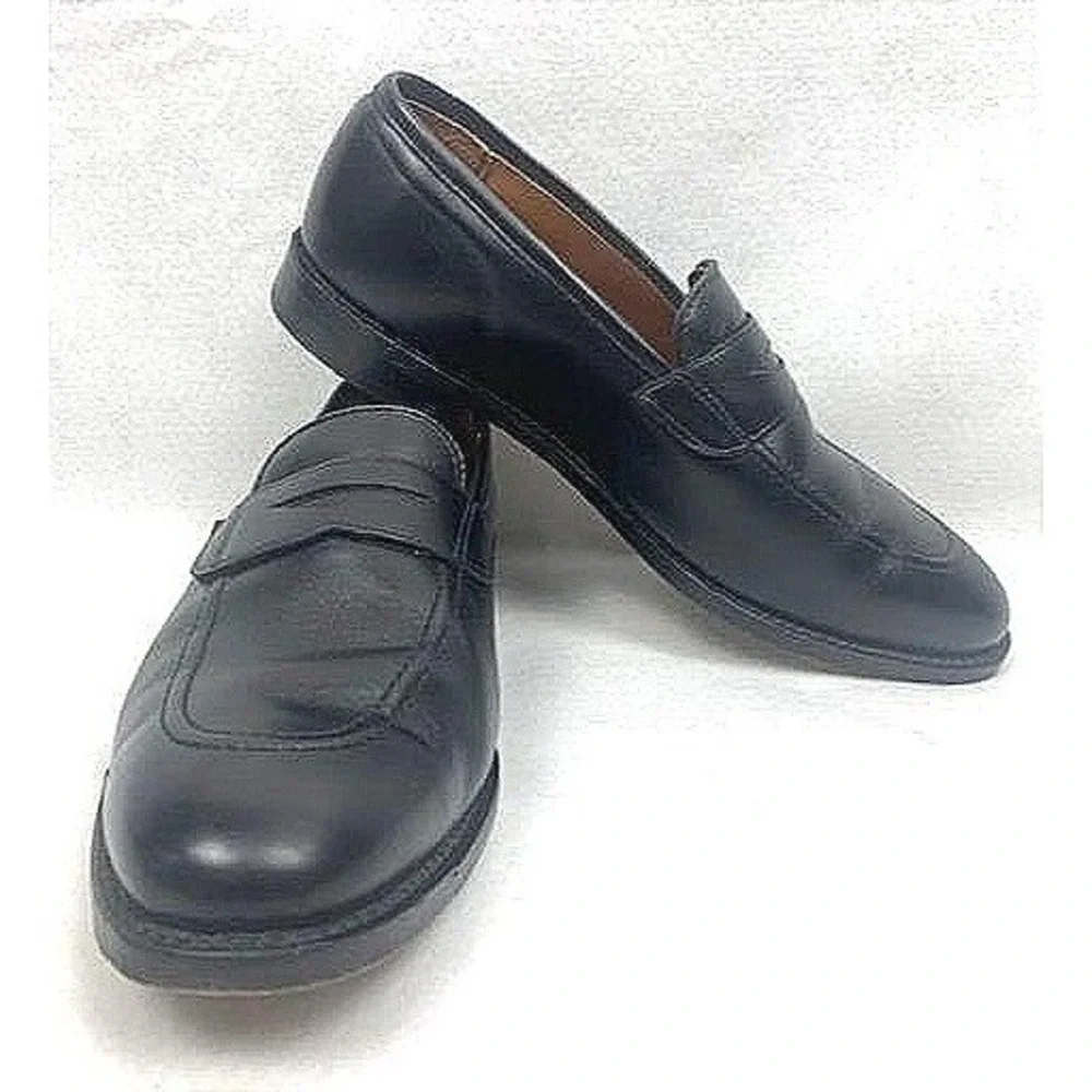Allen Edmonds Men's Lake Forest Black Leather Penny Loafers Dress Shoes Size 11‎